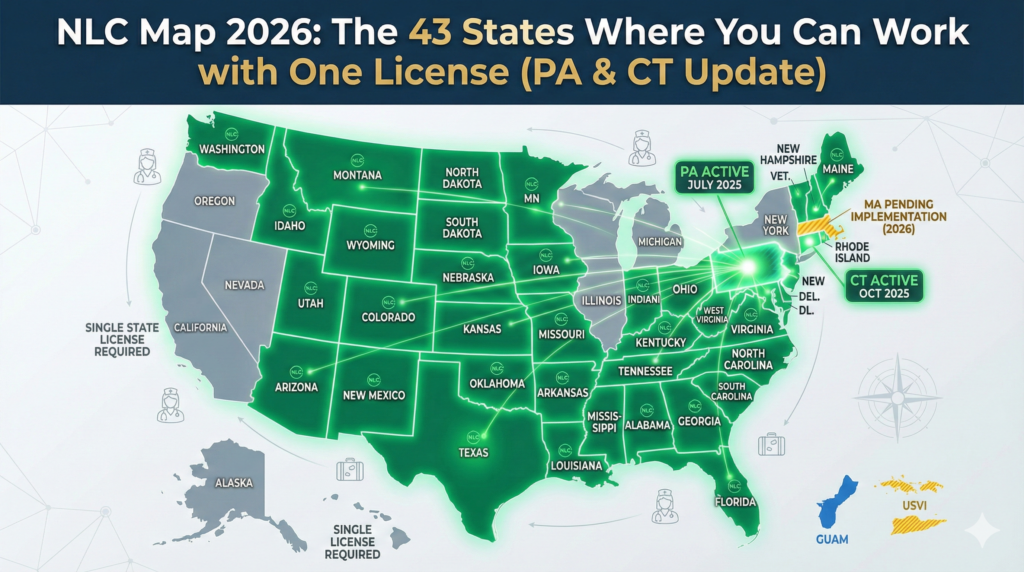 nlc map 2026 the 43 states where you can work with one license