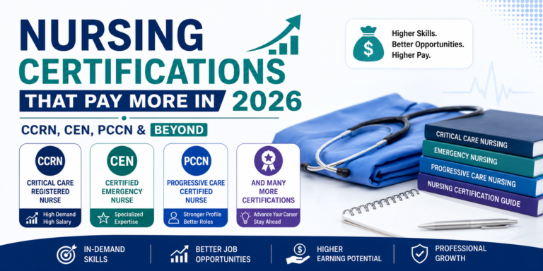 Nursing Certifications That Pay More in 2026: CCRN, CEN, PCCN Beyond