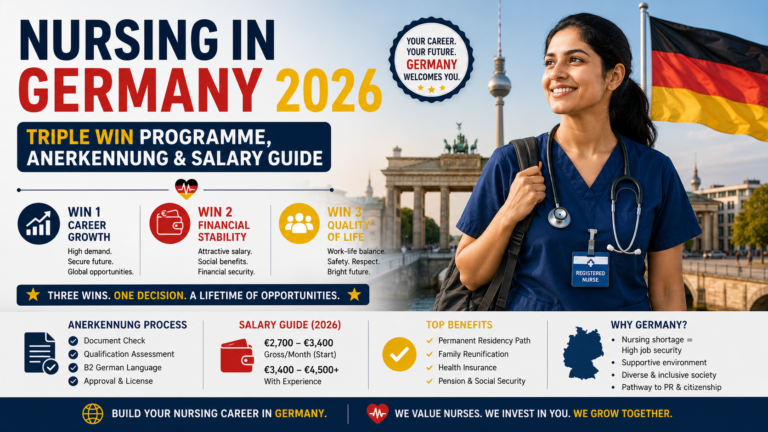 Nursing in Germany 2026: Triple Win Programme, Anerkennung & Salary Guide