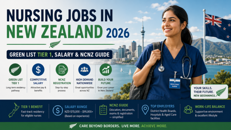 Nursing Jobs in New Zealand 2026: Green List Tier 1, Salary & NCNZ Guide