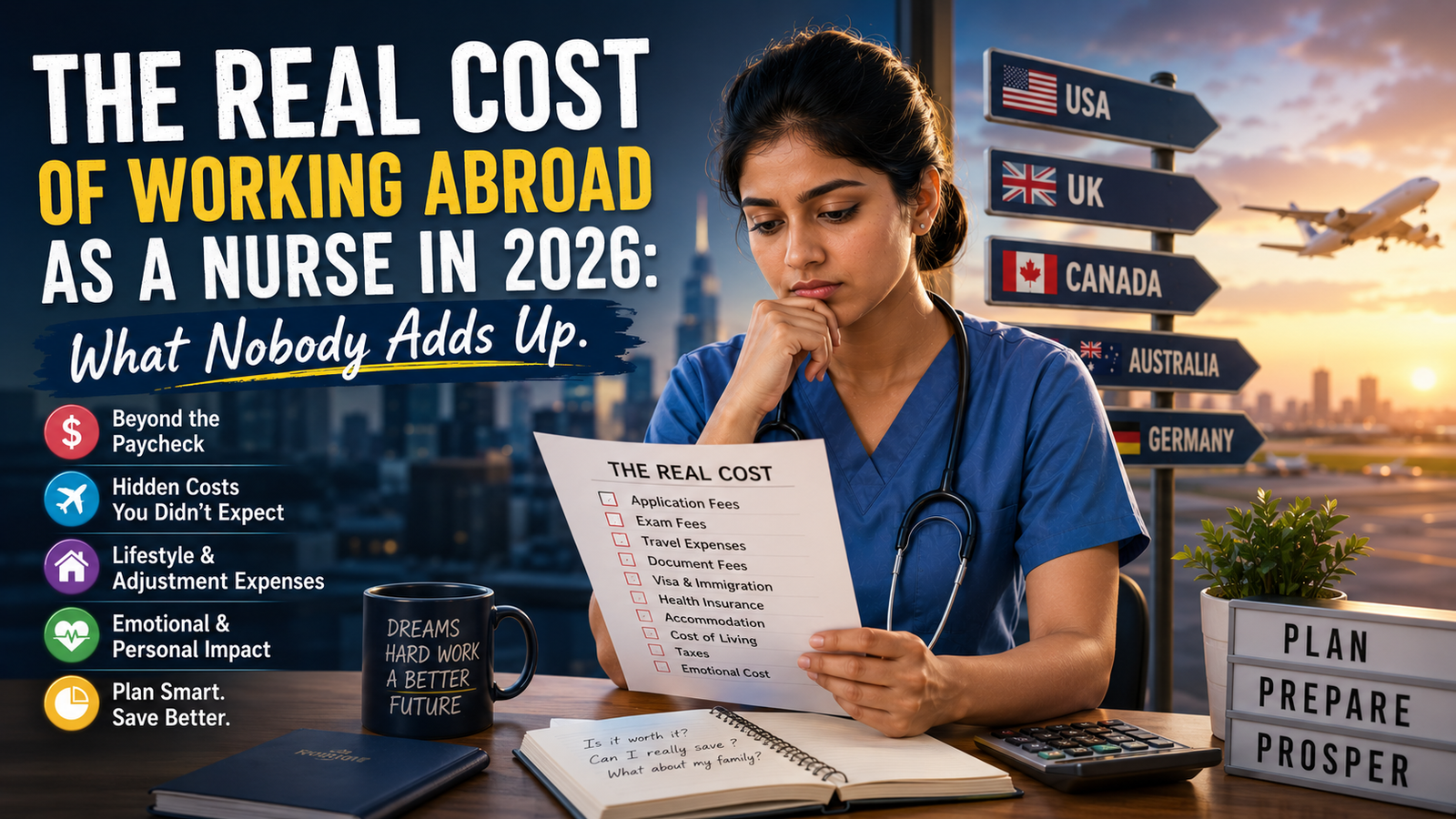 The Real Cost of Working Abroad as a Nurse in 2026: What Nobody Adds Up The Real Cost of Working Abroad as a Nurse in 2026: What Nobody Adds Up